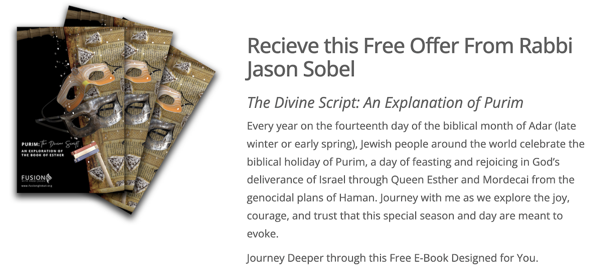 Purim Free Offer Celebration Booklet from Rabbi Jason Sobel