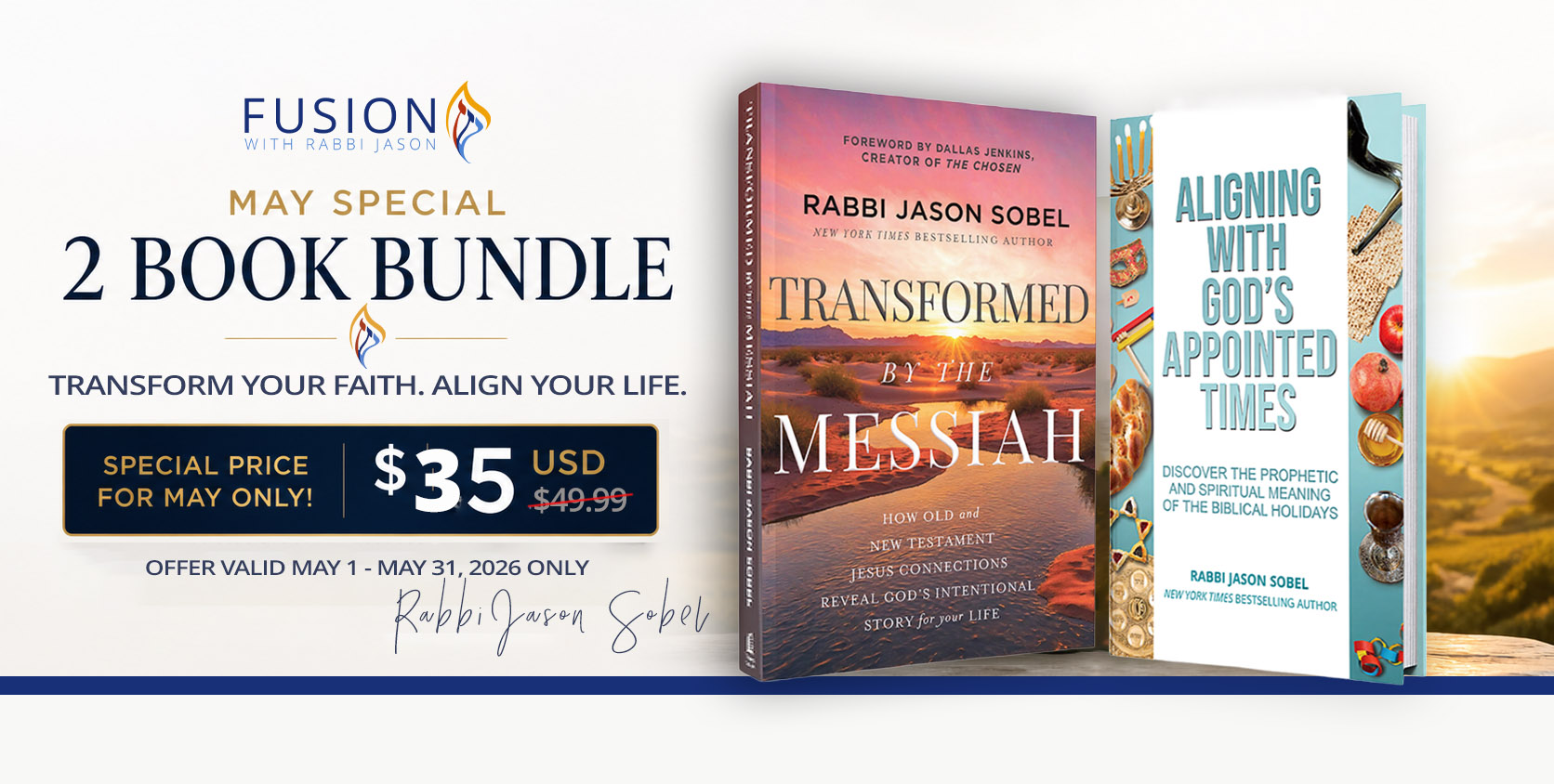 May Bundle from Rabbi Jason Sobel - transformed by the messiah and aligning with Gods appointed times