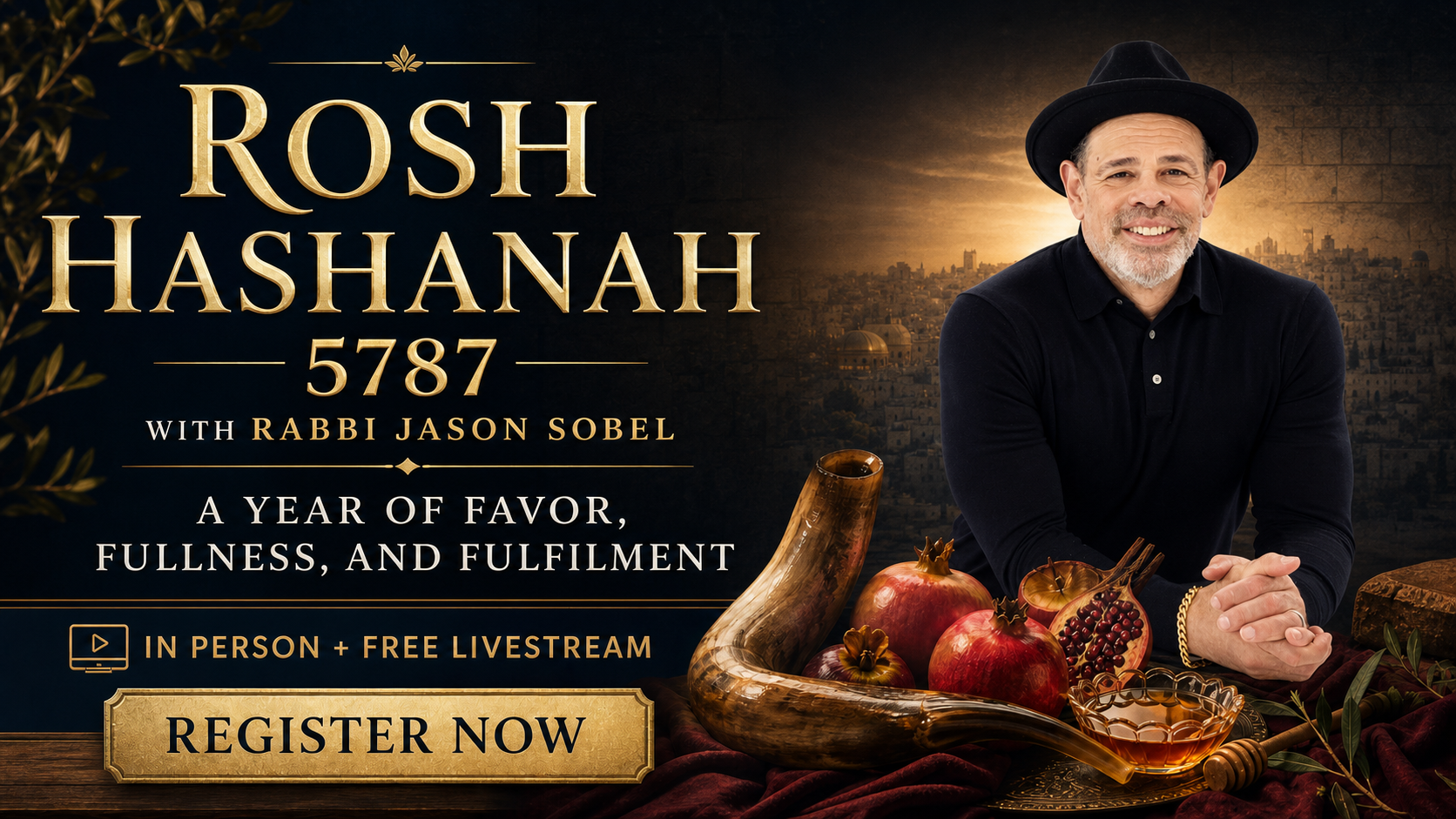 Rosh Hashanah 5787 with Rabbi Jason Sobel in Newbury Park CA Registration