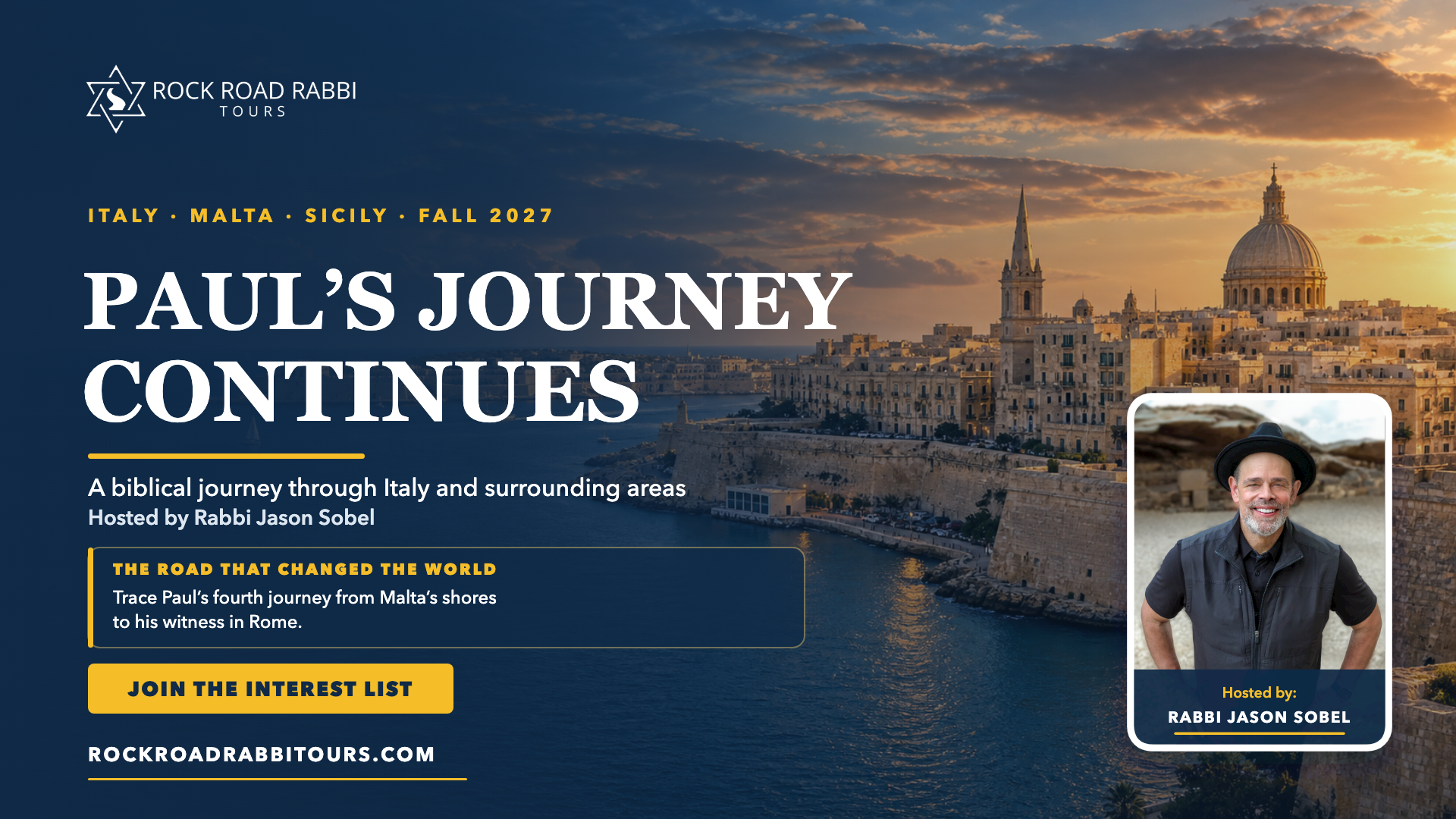 Rock Road Rabbi Tours Italy Interest 2027